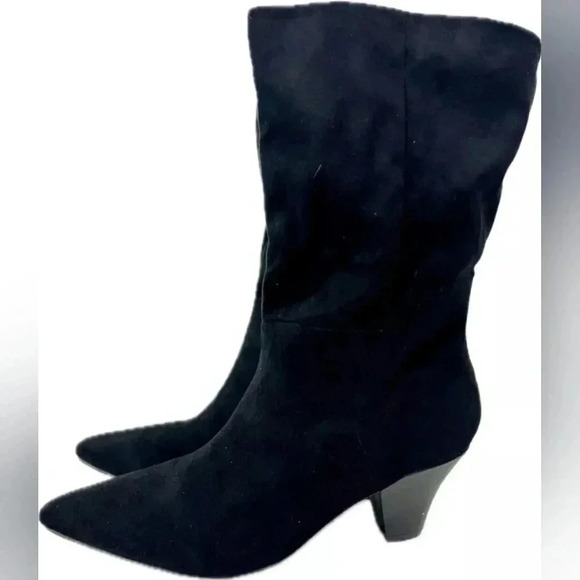 Universal Thread Ada Dress Boots Black‎ Faux Suede Size 9 NEW - Picture 2 of 11